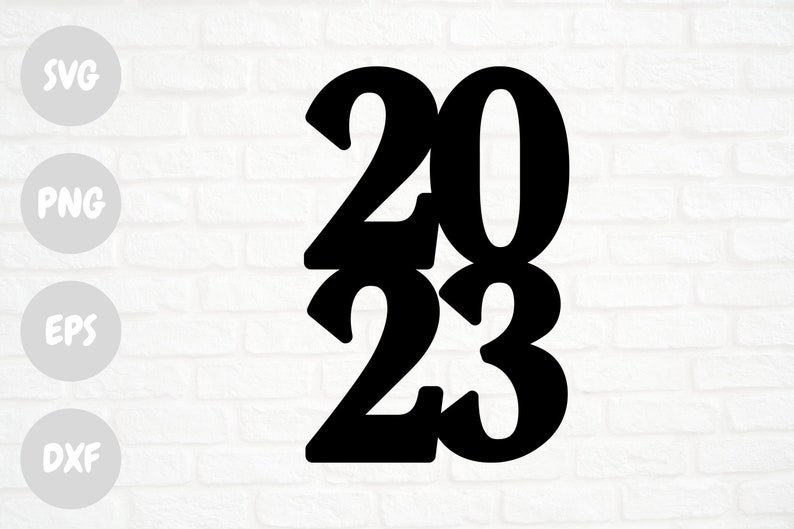 2023 SVG 2023 cake topper svg PNG DXF eps nieuwjaar Etsy België