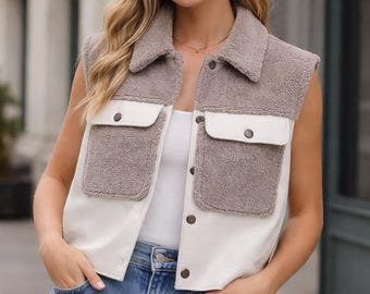 Handmade Genuine Lambskin Vest, Luxury Fur Waistcoat