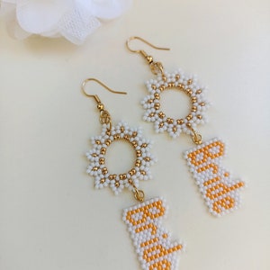 Bridal Earrings, Bridesmaid Gifts, White Flower Jewelry, After-Wedding Party Accessories