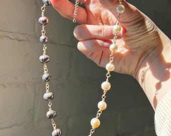 Gargantilla de perlas Yin y Yang