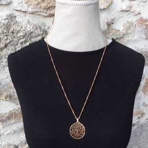 Stainless steel tree of life necklace