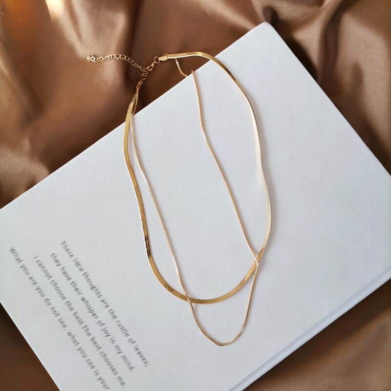 Herringbone Necklace Set/ Stainless 