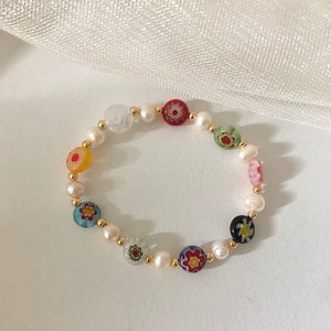 BRACELET BONNE CHANCE, bracelet de perles, joli bracelet de perles colorées baroques, cadeau bijoux à la mode pour femme, bracelet bohème