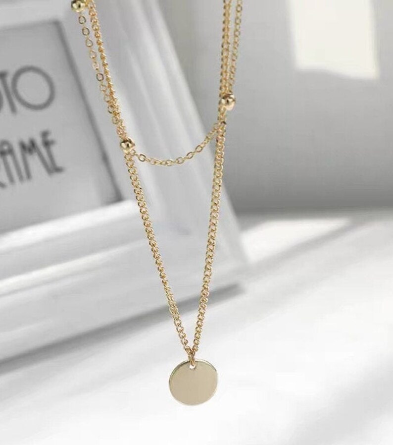 Double Strands Necklace Aesthitic Necklace Multi Layer Etsy