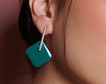 Türkis Tropfenohrringe von Bellona • Zierliche Silber Ohrringe • Geschenke für Sie • Tropfentropfen • Türkis Ohrringe • Baumeln Ohrringe