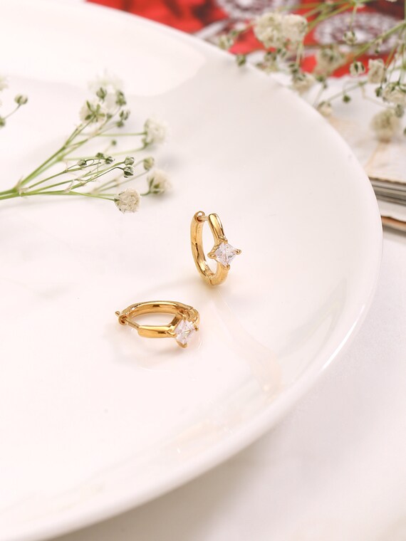Baby girl diamond hoop earrings sale