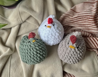 Amigurumi Light Cream Mabel Chicken Pelushie finished doll - Crochet Handmade