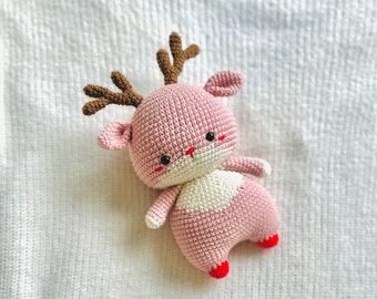 Pinky Deer- Amigurumi handmade crochet deer English pattern
