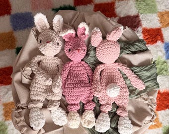 Large Crochet Bunny Plush | Amigurumi Toy, Bernat Yarn, Baby Gift, Nursery Decor