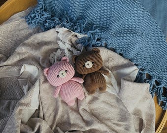 Handmade Amigurumi Crochet Bear | Crochet Plush Toy | Baby Gift | Nursery Decor | Color Choice