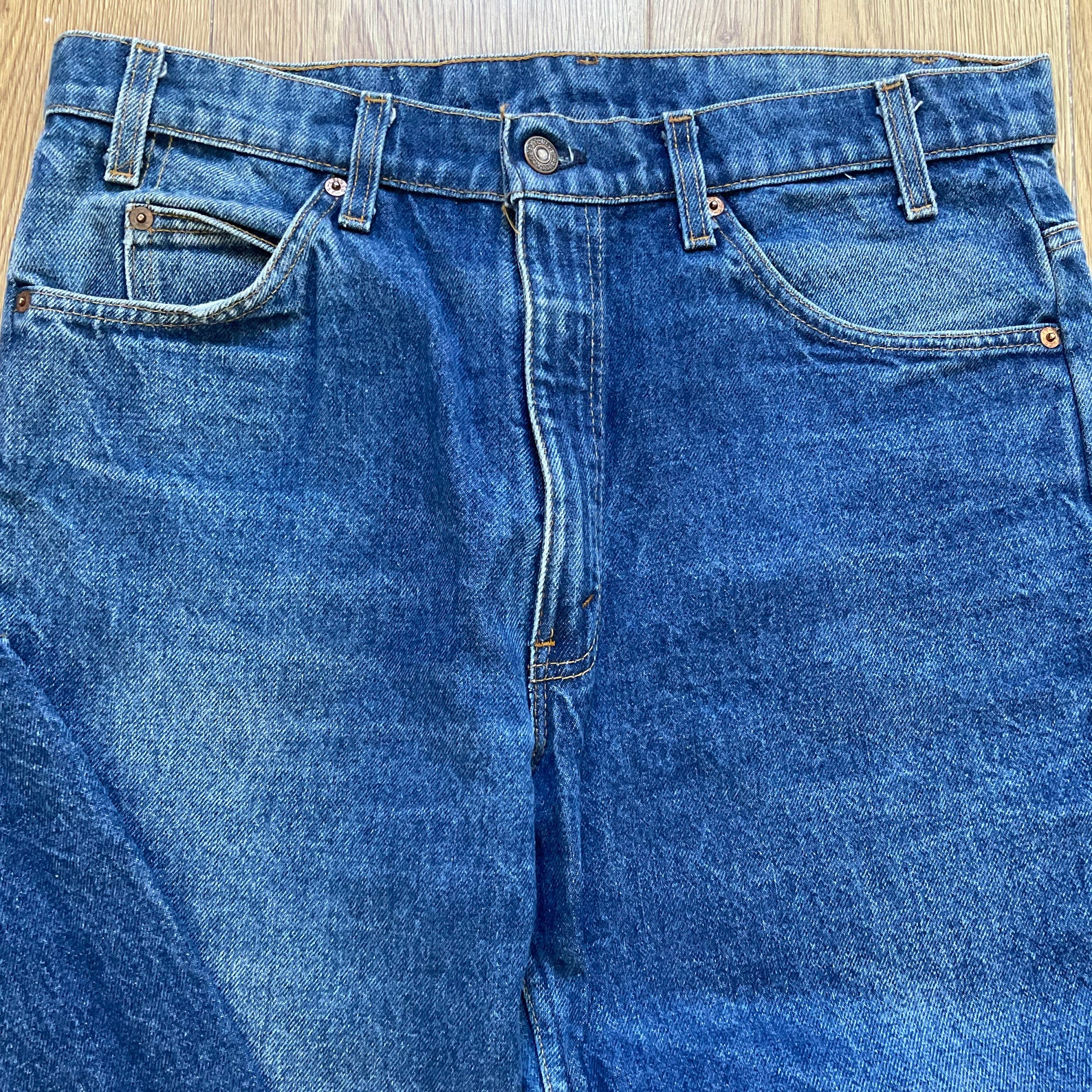 Vintage Levi orange tab 80s bootcut regular blue jeans 34 inch | Etsy