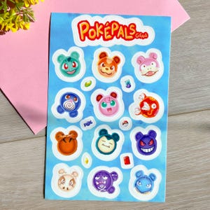 Clear Pokepals Sticker Sheet