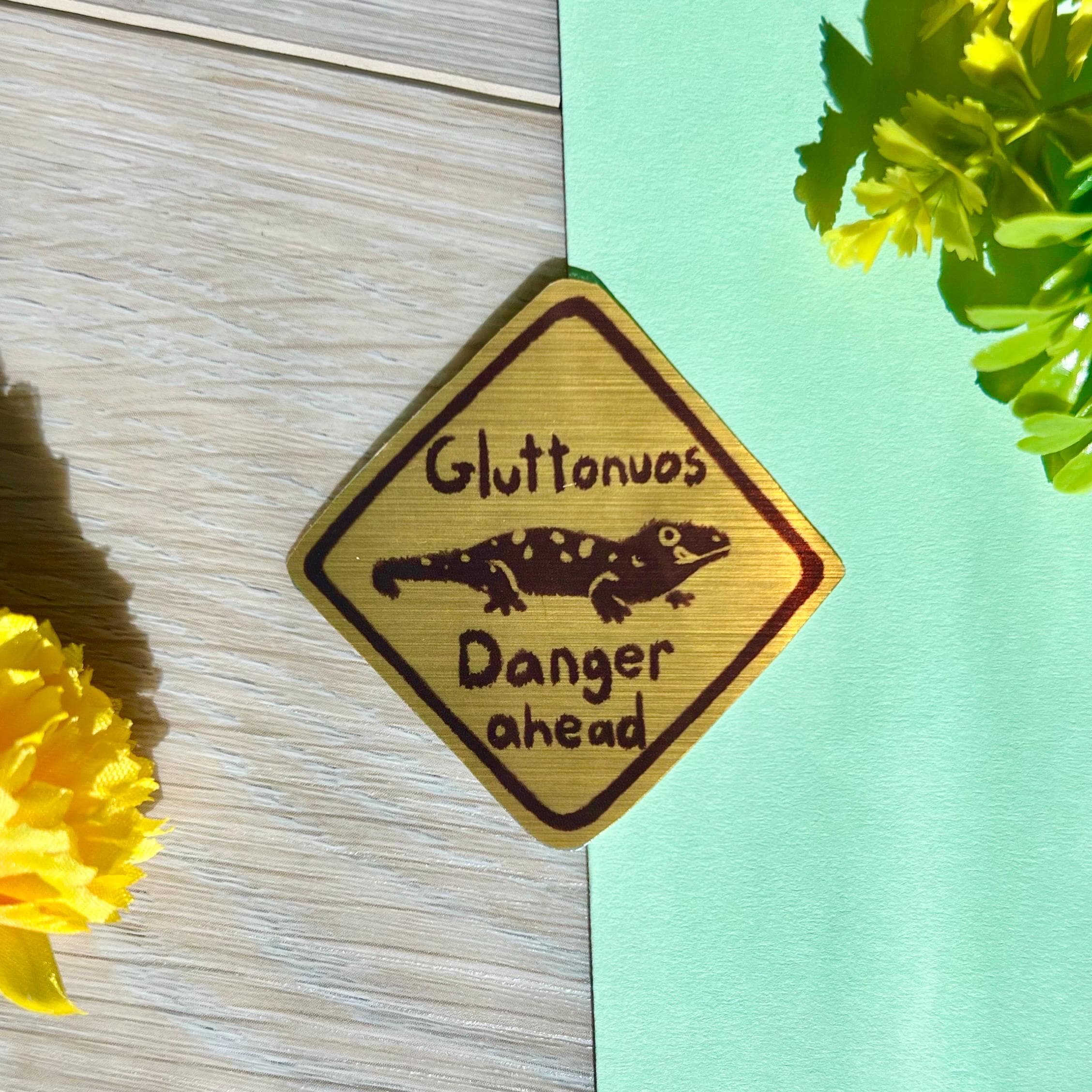 Crested, Leopard, Gargoyle, Leachianus Gecko, Frog Warning Sticker