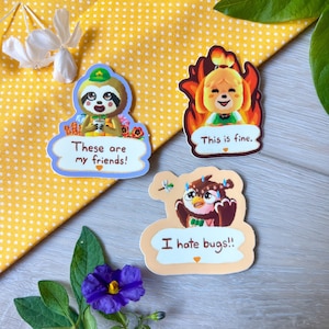 Waterdichte stickers Animal Crossing tekstballon