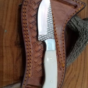 Custom hand Made full Tang farrier rasp steel cowboy knife...