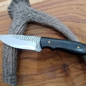 Custom handmade full tang farrier rasp steel cowboy knife..