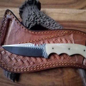 Custom hand Made full Tang farrier rasp steel cowboy knife..