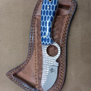 Handmade Farrier Rasp Steel Skinner Knife: Cowboy Style, Leather Sheath