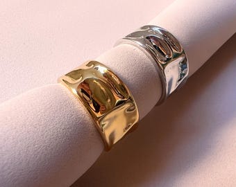 18k Gold • Twisted Teardrop Open Ring • Elegant and Hypoallergenic • Trendy & Stylish Design for Women • Trendy Design 2025