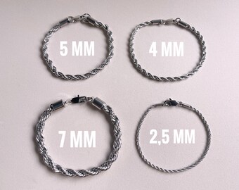 Silver Chain Bracelet • Stainless Steel • Thin Silver Bracelet • Unisex Jewelry • Gift Bracelets for Women and Men • Silver Jewelry Basics