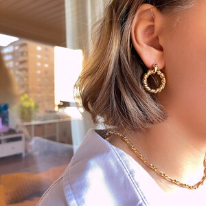18k Gold-filled • Elegant Staple Chain • Solid Link Necklace • Thick ...