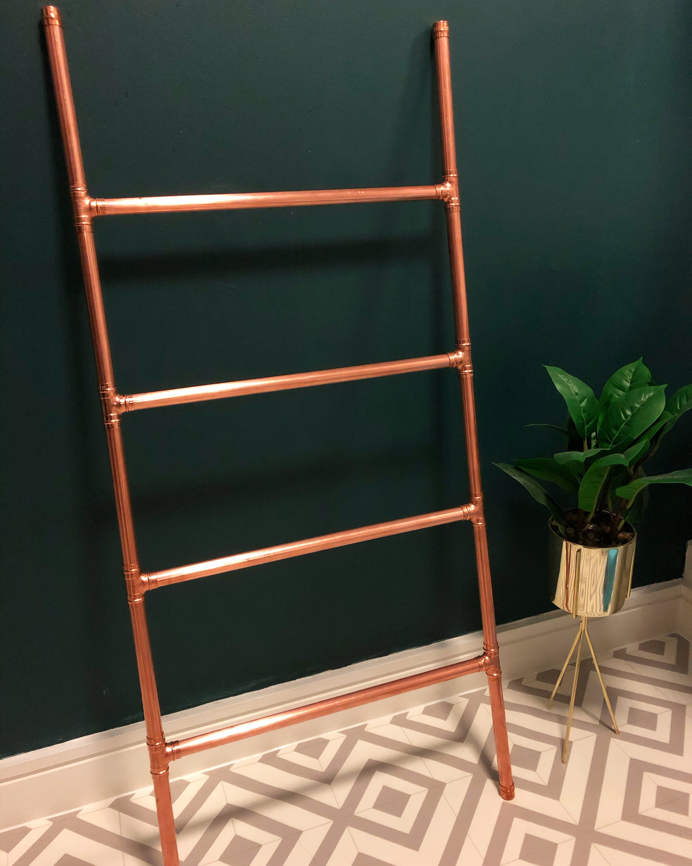 Copper towel rack Etsy