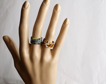 Two band rings "Tiger & snake"