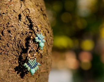 Micro macrame earrings "Adana"
