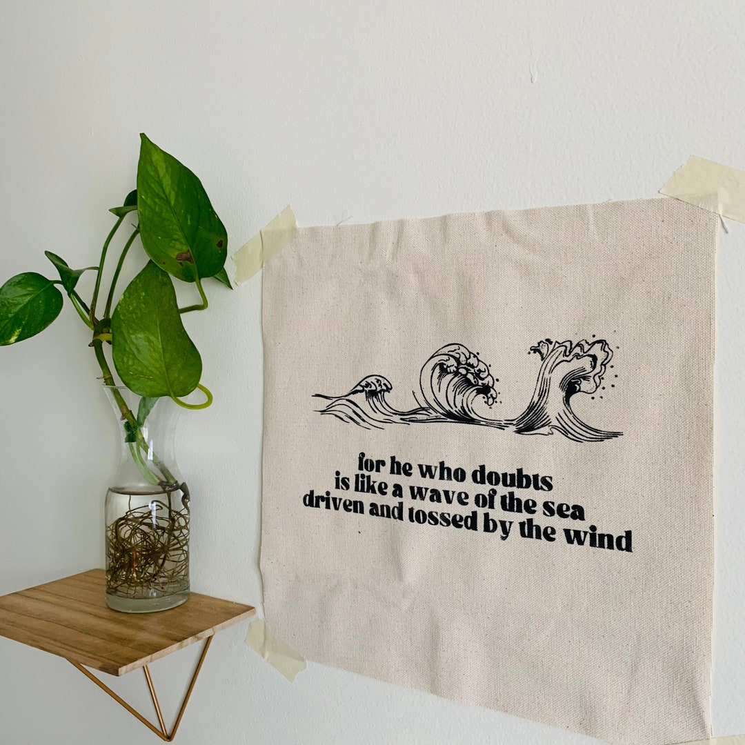 Bible Verse Hanging Wall Art, Canvas Flag Banner, Wall Hanging, Custom