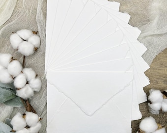 Handmade Deckle Edge Envelopes | Cotton Rag Paper, Wedding Invitations