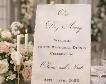 Custom Wedding Signage Printing | Print Your Artwork on 300gsm Handmade Cotton Paper | Welcome Sign, Seating Chart, Bar Menu | Up to 12"x17"