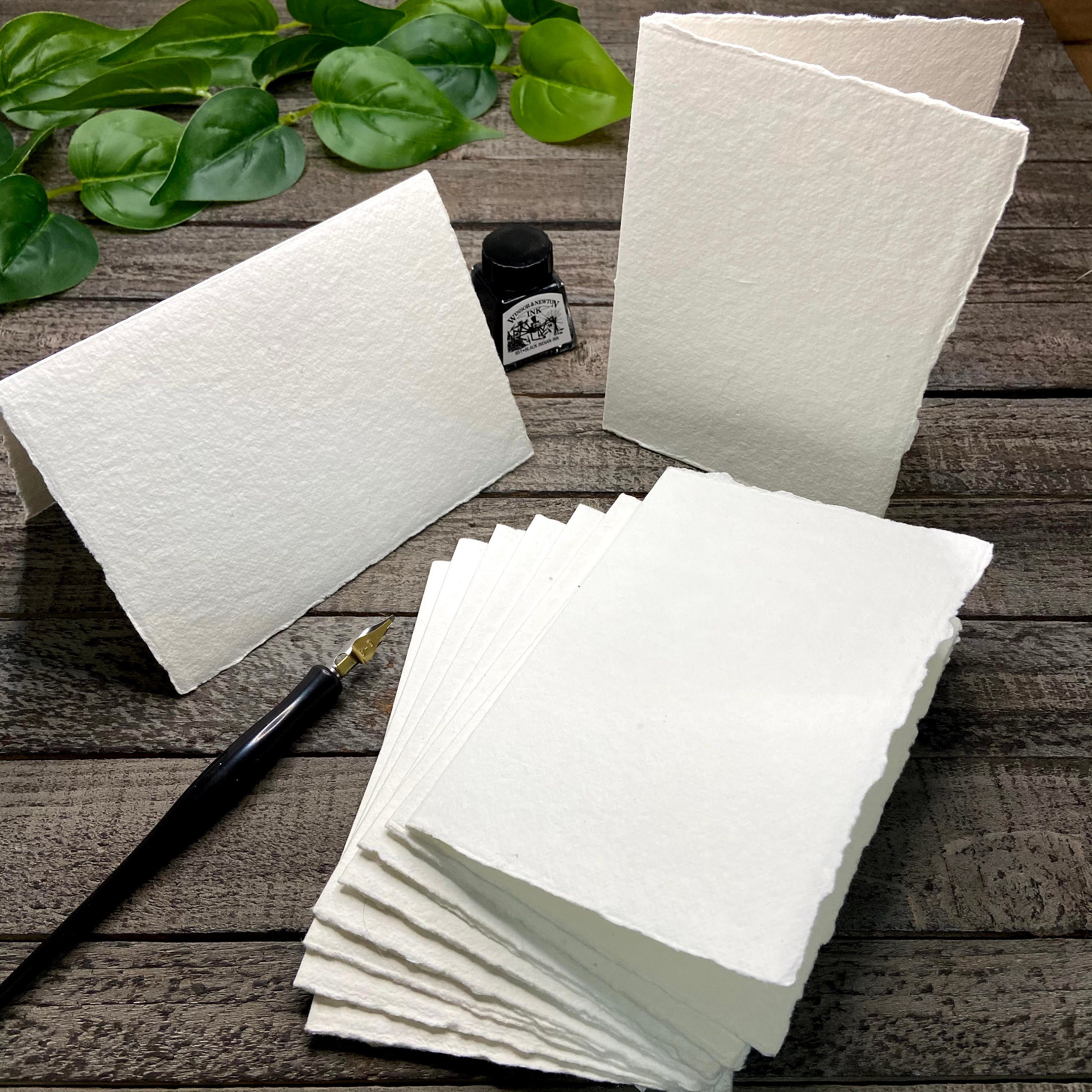 Blank Handmade Paper Cards and Envelopes Deckle Edge Paper Etsy