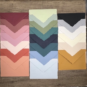 10 Stück handgefertigte Baumwollumschläge (9 x 14 cm) - Hochwertige Umschläge für Schreibwaren, Hochzeiten, Einladungen, Save-the-Dates