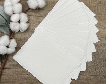 Handgeschöpftes Baumwoll-Kunstdruckpapier, 150g/qm | Büttenrand, Kalligraphie, Aquarell