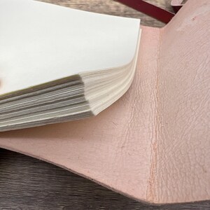 Leather-Bound Cotton Sketchbook – A4 or A5 | Tree-Free, Smooth 185gsm Paper | Portrait Binding, Lays Flat image 8