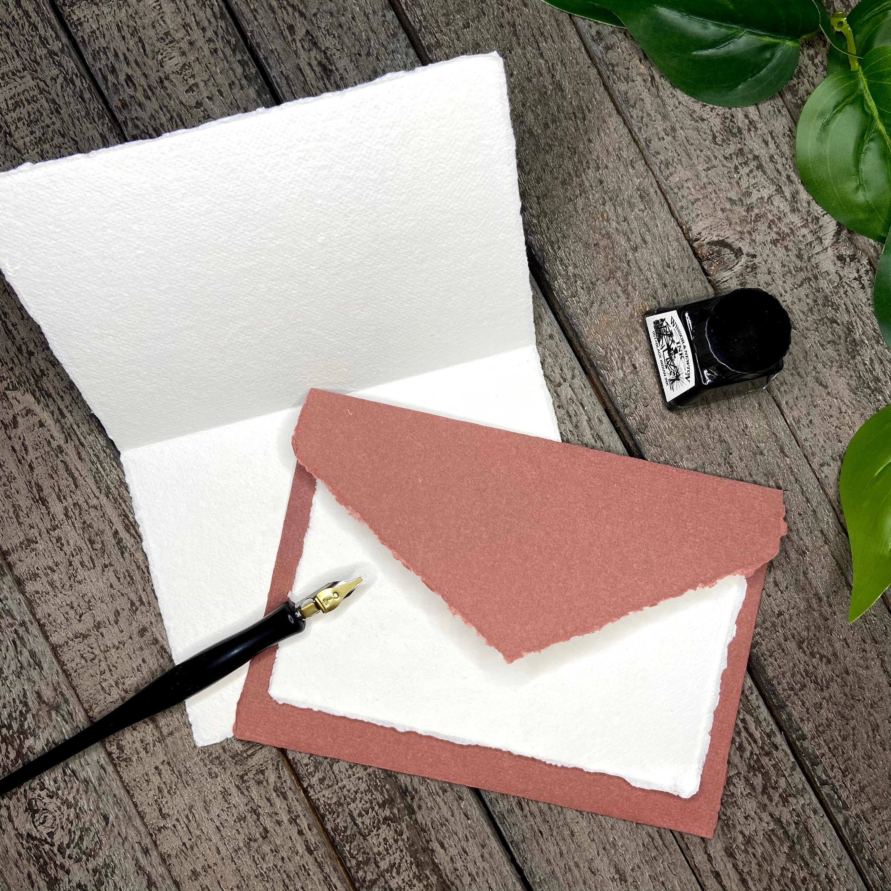 Blank Handmade Paper Cards and Envelopes Deckle Edge Paper Etsy