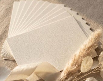 Ivory Cut Edge Handmade Cotton Paper | 150gsm, 300gsm | 10 Sheets