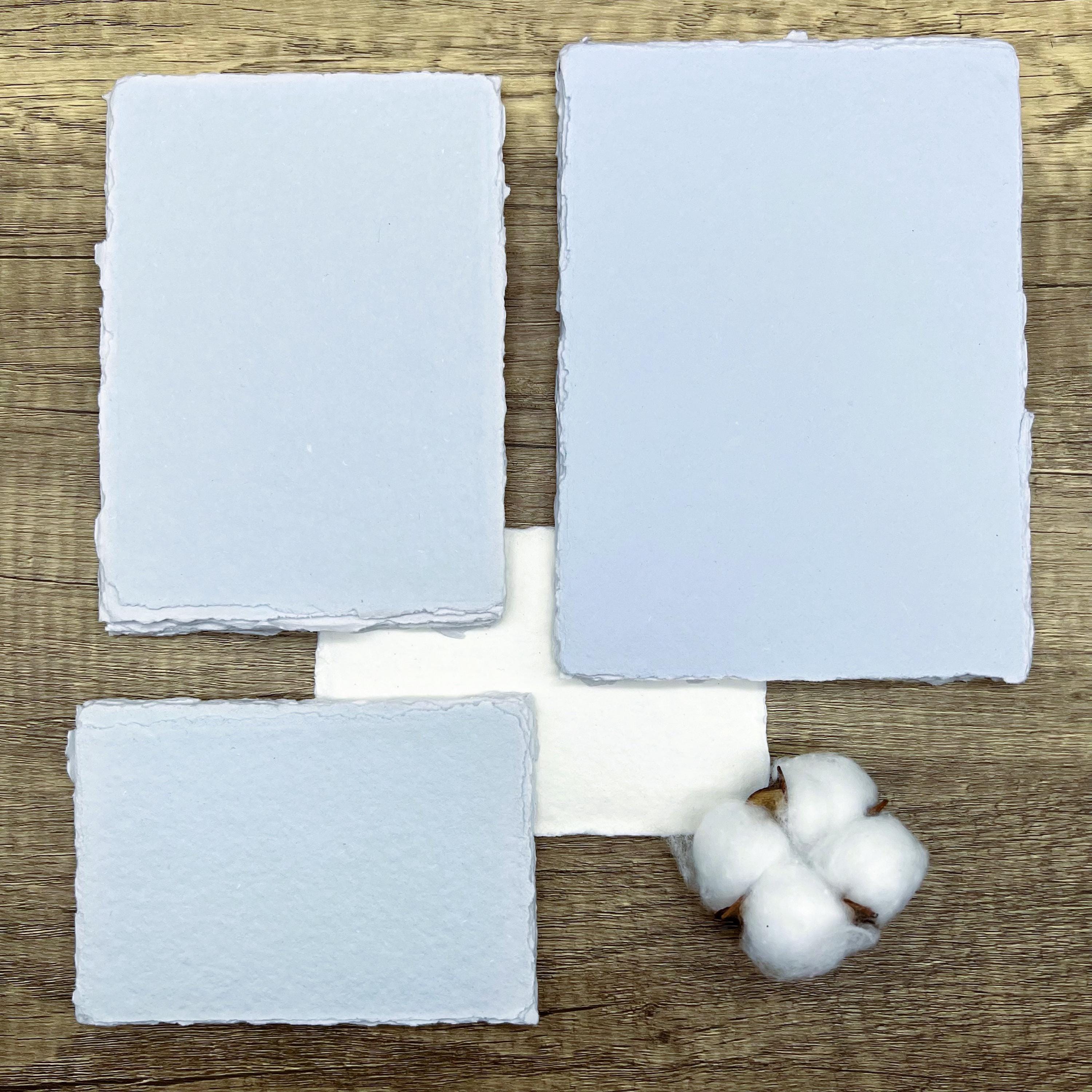 Something Blue Handmade Cotton Rag Paper | Deckle Edge, 300gsm (10 ...