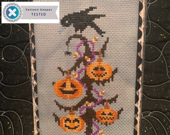 The Bent Halloween Tree Cross Stitch Pattern