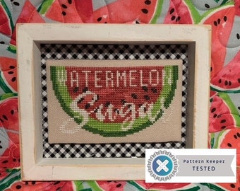 Watermelon Sugar - Cross Stitch - X Stitch - Summer Fun Picnic - 5x3 3x5