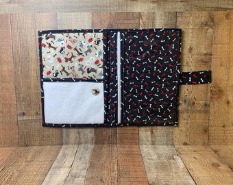 LARGE Quilted Cross Stitch Project Folder, Puppy Dogs (13.5x9.5)