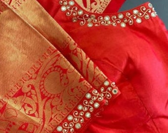 Maggam work designs on pattu blouses 2025