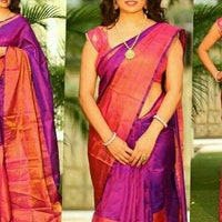 BKS 018 - Pure Silk Tissue Banarasi Saree With Gold Zari Work. Comes ...