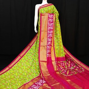 Pure Ikkat Silk Saree, Ikkat Handloom Pattu Saree, Ikkat elegant Sarees, Ikkat Pochampally Sares, Ikkat Big Border Saree