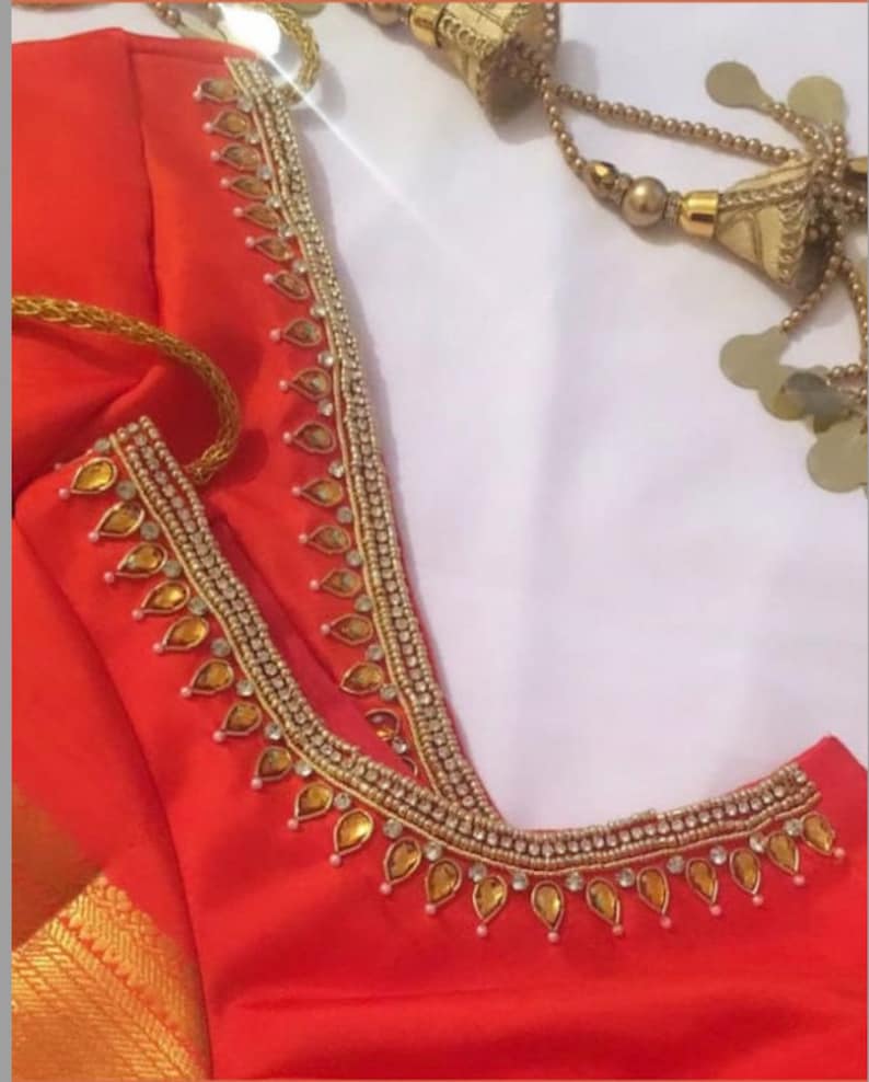 Maggam Work Blouse Tailoring Service by Price Saree Blouse Etsy