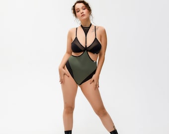 Bodysuit für Tanz-Aktivitäten | Dehnbare Kleidung | Fitnessbekleidung | Tanzbekleidung | Rave Outfit für Yoga