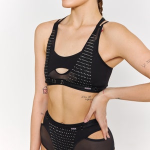 Glamourous Women&#39;s Wear Pole Dance Top, Rave Top, Stylish Undergarment Bra, Adjustable Lingerie, Dance Lover Gift