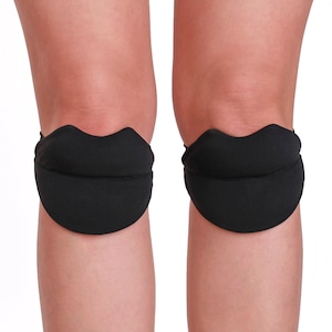 Cute black pole knee pads, protection for knees, knee pads for dance, pole dance floor work, slides knee pads, plus size knee pads