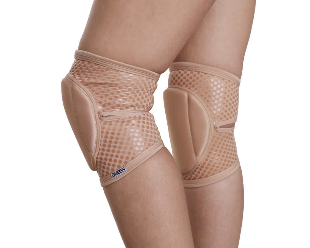 Grip Beige Dance Knee Pads, Pole Dance Floor Work, Sport Knee