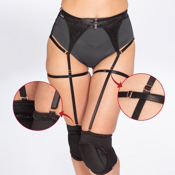 Black Sexy Stripper Costume, Shine Belt, Dancer Outfit for Stripper, Pole  Dancing Stockings, Stripper Garter Belt, Erotic Sexy Lingerie